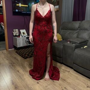 Dark Red Prom Dress
